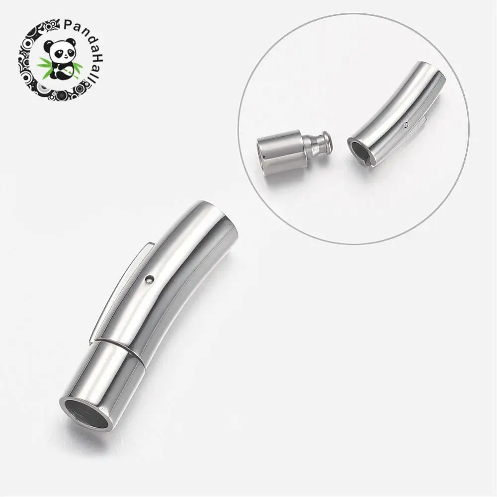 Tube 304 Stainless Steel Bayonet Clasps, Jewelry Findings, Stainless Steel Color, 28x6mm, Hole: 5mm
Tube 304 Stainless Steel Bayonet Clasps, Jewelry Findings, Stainless Steel Color, 28x6mm, Hole: 5mm