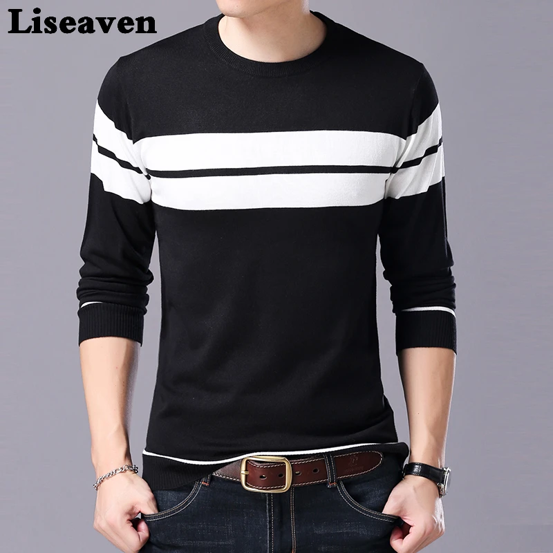 Liseaven Men Sweater Long Sleeve Striped Pullover Sweaters Winter Male Pullovers Tops
Liseaven Men Sweater Long Sleeve Striped Pullover Sweaters Winter Male Pullovers Tops