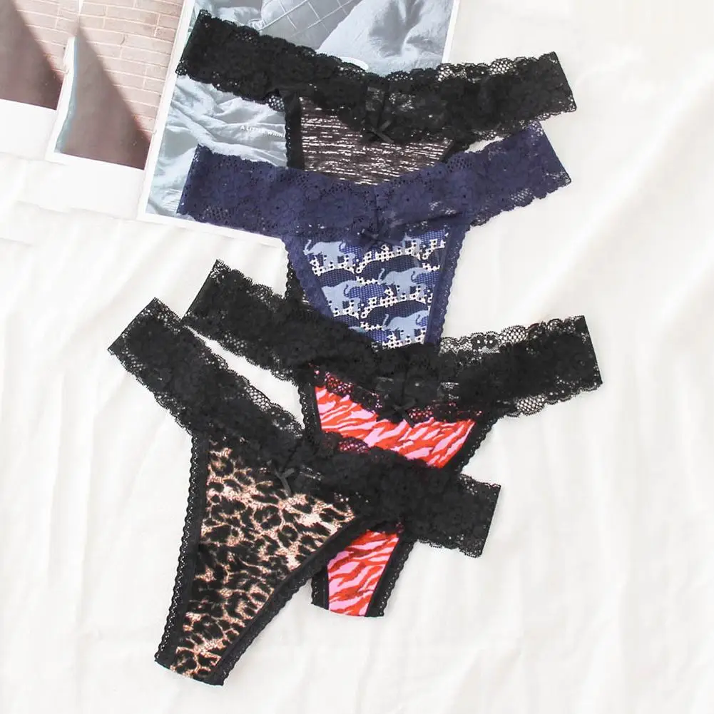 Underpants Women Leopard Pattern Lace Sexy Low Rise Panties Patchwork G-String Jock Straps Thong Underwear Lingerie Female
Underpants Women Leopard Pattern Lace Sexy Low Rise Panties Patchwork G-String Jock Straps Thong Underwear Lingerie Female