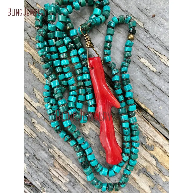 Custom Necklace Summer Fun Turquoises Heishi Coral Branch Pendant Hand Knotted Necklace NM23951
Custom Necklace Summer Fun Turquoises Heishi Coral Branch Pendant Hand Knotted Necklace NM23951