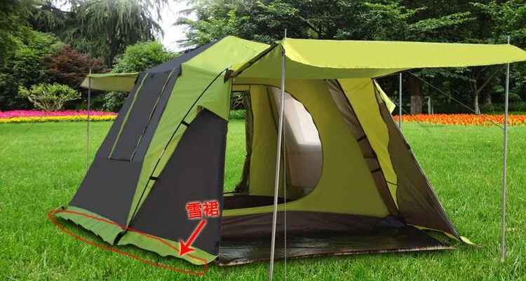 With snow skirt!Camel 2doors 3 - 4persons fully-automatic tent automatic camping family tent in good quality family travel tent
With snow skirt!Camel 2doors 3 - 4persons fully-automatic tent automatic camping family tent in good quality family travel tent