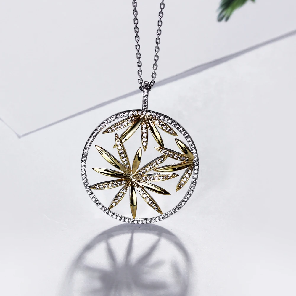 Beautiful Very Big Necklace Leaf Pendant 2 Tone Jewelry Large Suspension Pendants for Women New Accessories
Beautiful Very Big Necklace Leaf Pendant 2 Tone Jewelry Large Suspension Pendants for Women New Accessories