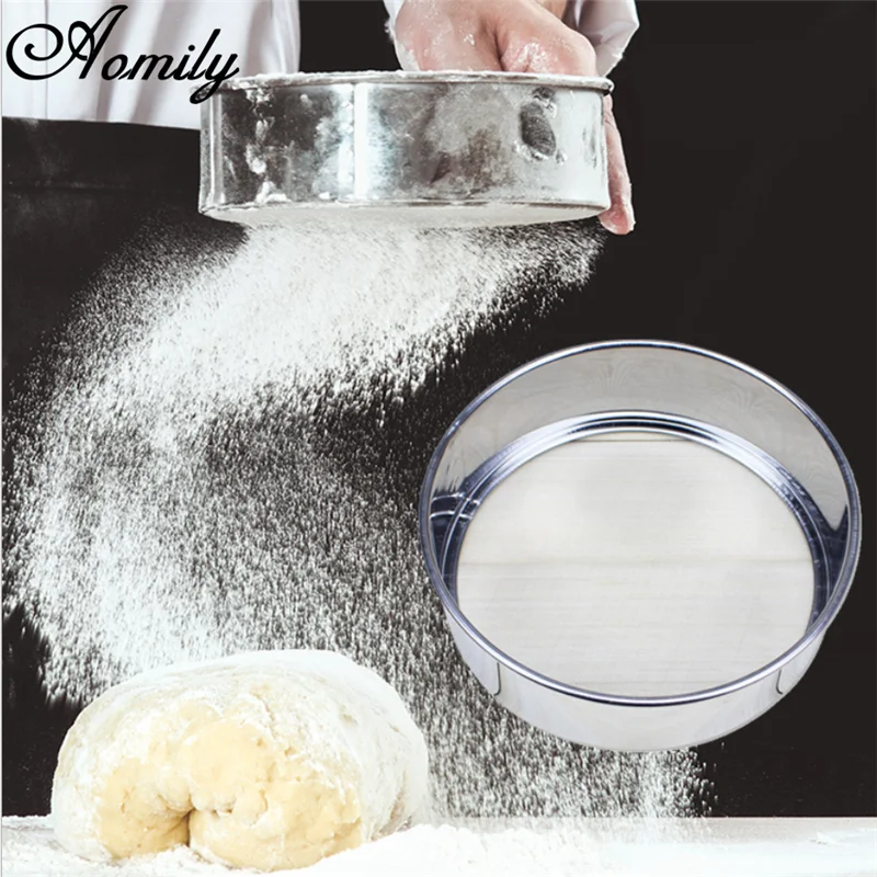 Aomily 15cm Stainless Steel Mesh Flour Sifter Mechanical Baking Icing Sugar Shaker Sieve Cup Shape Bakeware Baking Pastry Tools
Aomily 15cm Stainless Steel Mesh Flour Sifter Mechanical Baking Icing Sugar Shaker Sieve Cup Shape Bakeware Baking Pastry Tools