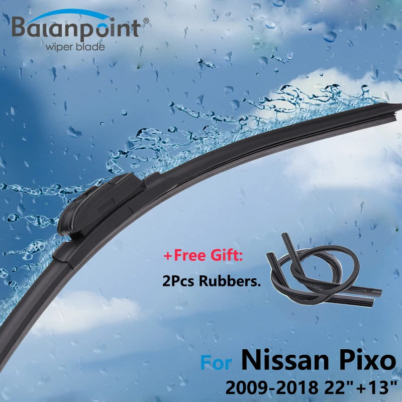 2 шт. щетки стеклоочистителя + мягкие резинки для Nissan Pixo 2009 2018 22 "+ 13" чистое
