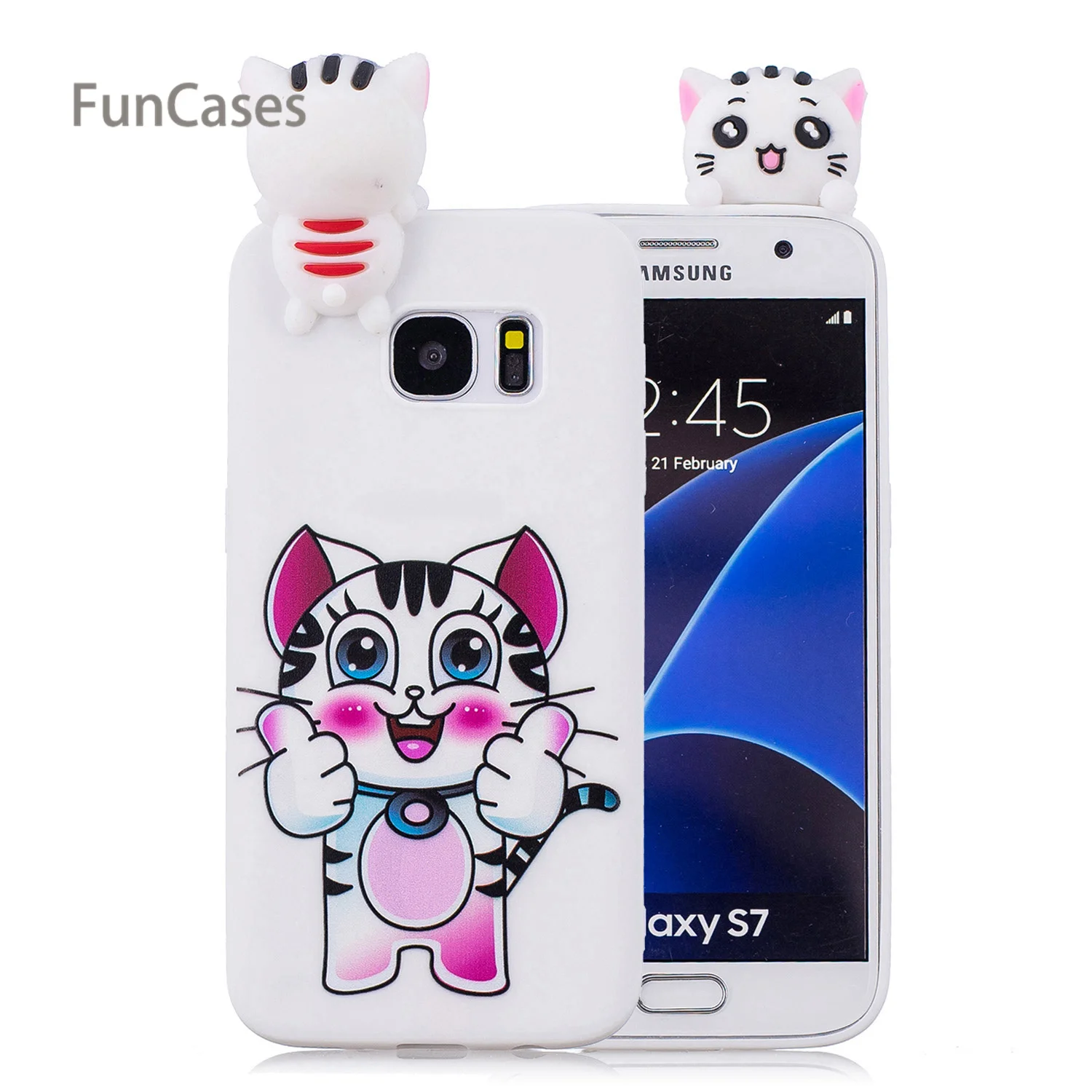 3D облака чехол для телефона с рисунками Hoesje samsung S7 мягкий TPU задняя крышка Galaxy
