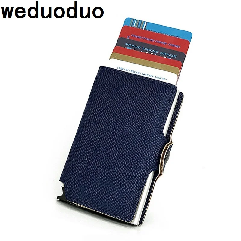 Weduoduo новый мужской металлический держатель для карт Модный PU кожаный держатель для кредитных карт с RFID Чехол для карт автоматический мини-кошелек
Weduoduo новый мужской металлический держатель для карт Модный PU кожаный держатель для кредитных карт с RFID Чехол для карт автоматический мини-кошелек