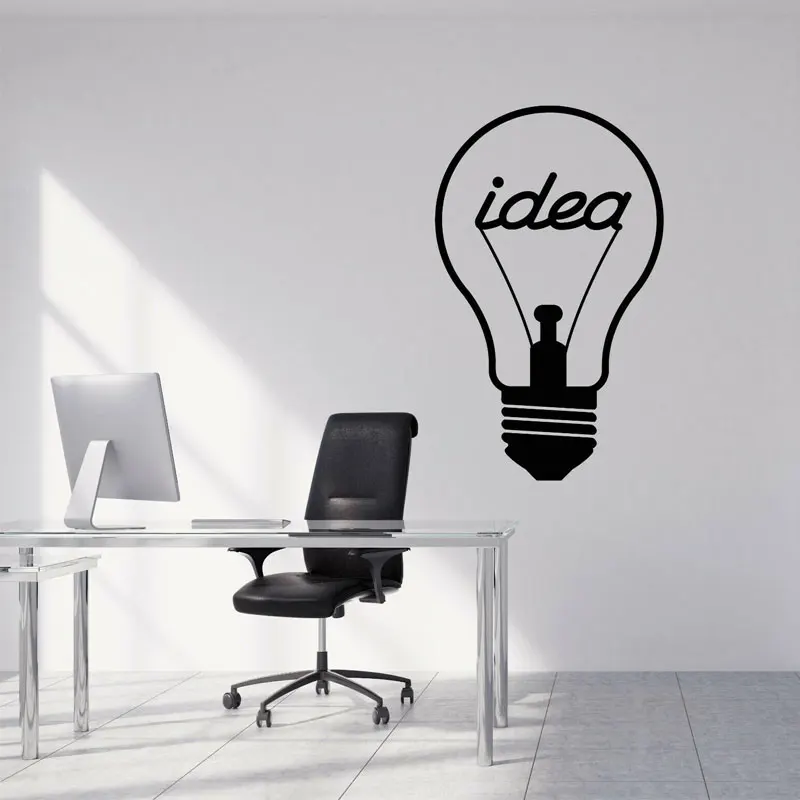 Vinyl Wall Decal Light Bulb Creative Idea Home Office Style Stickers Removable Self-adhesive Mural Business Art Decor 3266
Vinyl Wall Decal Light Bulb Creative Idea Home Office Style Stickers Removable Self-adhesive Mural Business Art Decor 3266