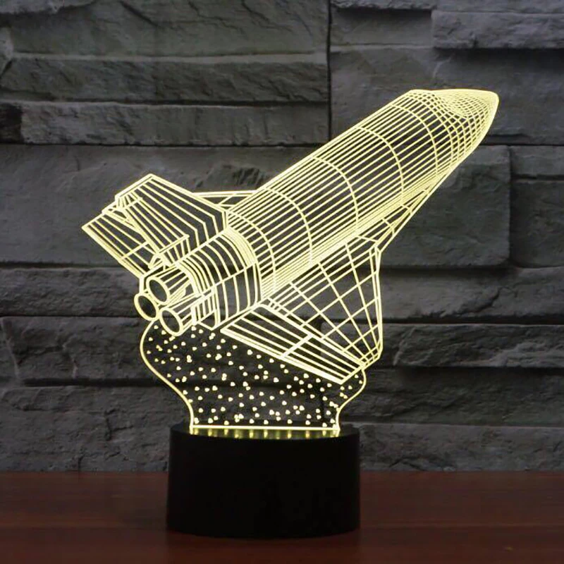 Rocket Modelling 3D LED Night Light 7 Colors Changing Spacecraft Table Lamp Home Decor Bedside Sleep Lampara Lighting Kids Gifts
Rocket Modelling 3D LED Night Light 7 Colors Changing Spacecraft Table Lamp Home Decor Bedside Sleep Lampara Lighting Kids Gifts