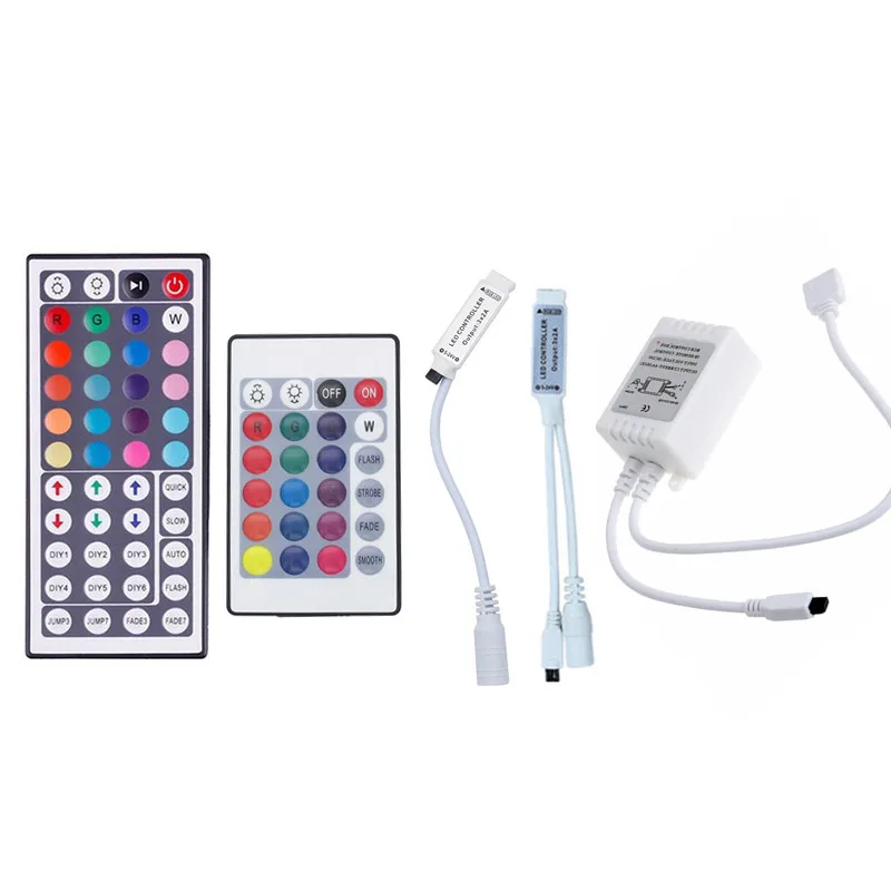 DC12V Mini LED Controller RGB Controler 24 Key 44 Key IR Remote Control RGB Controller For 5050 2835 RGB Strip Lights
DC12V Mini LED Controller RGB Controler 24 Key 44 Key IR Remote Control RGB Controller For 5050 2835 RGB Strip Lights