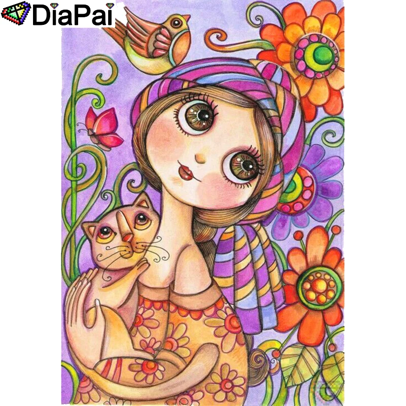 DIAPAI 100% Full Square/Round Drill 5D DIY Diamond Painting "Flower beauty cat" Diamond Embroidery Cross Stitch 3D Decor A18624
DIAPAI 100% Full Square/Round Drill 5D DIY Diamond Painting "Flower beauty cat" Diamond Embroidery Cross Stitch 3D Decor A18624