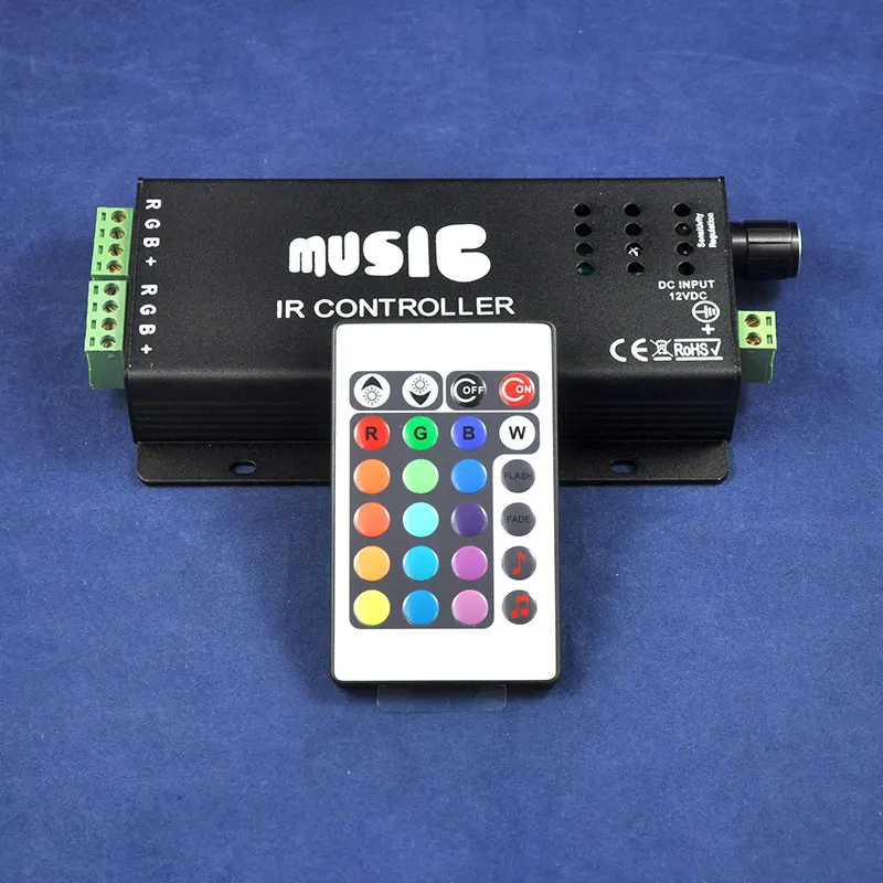 Cheapest DC12/24V 180W 24key IR Remote Control Aluminum Audio Sound Sensitive LED RGB Music Controller for RGB LED Strip Light
Cheapest DC12/24V 180W 24key IR Remote Control Aluminum Audio Sound Sensitive LED RGB Music Controller for RGB LED Strip Light