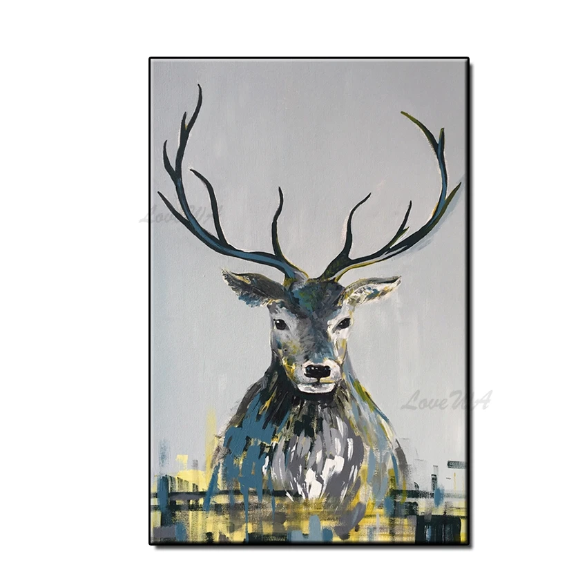 Decorative Deer Head Wall Oil Painting Animal Art Handmade Paintings Wall Hanging Canvas Art Wall Pictures For Restaurant
Decorative Deer Head Wall Oil Painting Animal Art Handmade Paintings Wall Hanging Canvas Art Wall Pictures For Restaurant