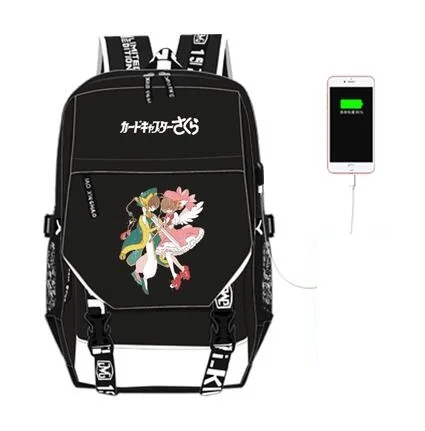 Hot Sale Backpacks Japan Cartoon Card Captor Portable Unisex Student School Bag Preppy Style USB Charge Backpack
Hot Sale Backpacks Japan Cartoon Card Captor Portable Unisex Student School Bag Preppy Style USB Charge Backpack