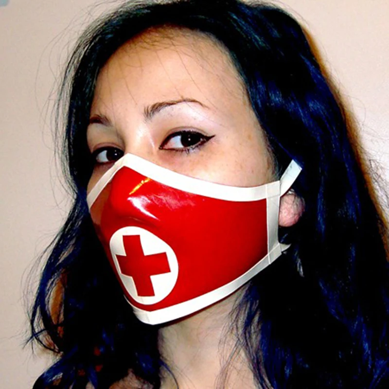 Unisex Red Latex Rubber Cosplay Nurse Fetish Mask Plus Size Hot sale Uniform Costumes Customize service
Unisex Red Latex Rubber Cosplay Nurse Fetish Mask Plus Size Hot sale Uniform Costumes Customize service