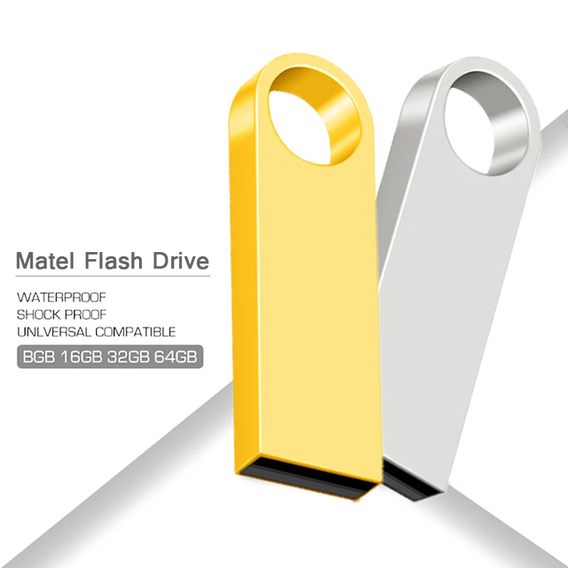 Waterproof Gold/Silver Metal USB Flash Drive 64GB 128GB Pen Drive 32GB 16GB 8GB 4GB Flash drive Memory Stick Pen Drive
Waterproof Gold/Silver Metal USB Flash Drive 64GB 128GB Pen Drive 32GB 16GB 8GB 4GB Flash drive Memory Stick Pen Drive