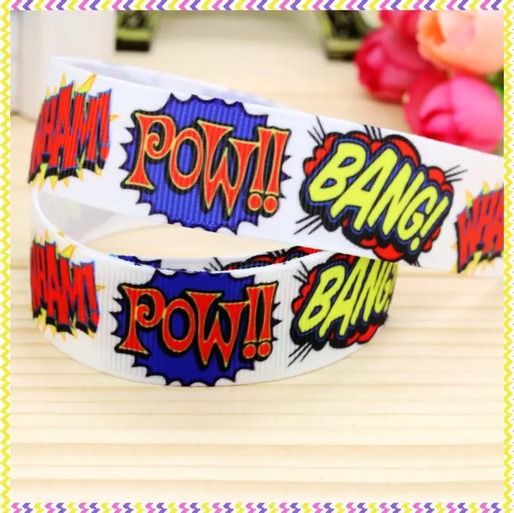 New 7/8'' Free shipping pow bang printed grosgrain ribbon hair bow headwear party decoration wholesale OEM 22mm H3799
New 7/8'' Free shipping pow bang printed grosgrain ribbon hair bow headwear party decoration wholesale OEM 22mm H3799
