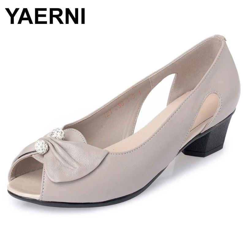 YAERNI New genuine leather women summer sandals, comfortable fish casual mouth plus size 42#43#mother sandals,shoes female E575
YAERNI New genuine leather women summer sandals, comfortable fish casual mouth plus size 42#43#mother sandals,shoes female E575