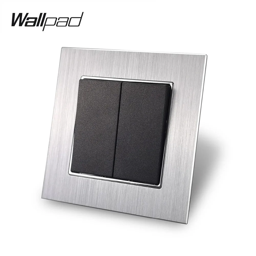 EU 2 Gang Reset Wall Switch with Clips Wallpad 10A AC Silver Metal Frame EU Reset Momentary Push Button For Light Curtain Blind
EU 2 Gang Reset Wall Switch with Clips Wallpad 10A AC Silver Metal Frame EU Reset Momentary Push Button For Light Curtain Blind