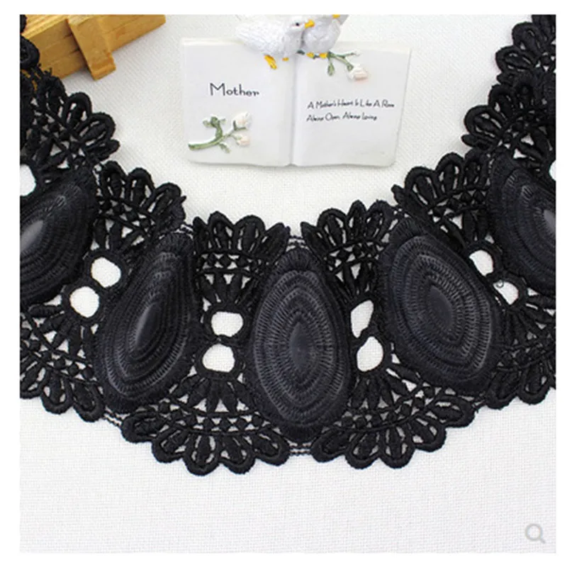12 CM Width High Quality Black Crocheted Water Soluble Embroidered Lace Trim,Lace Trimmings For Sewing Garment Decoration
12 CM Width High Quality Black Crocheted Water Soluble Embroidered Lace Trim,Lace Trimmings For Sewing Garment Decoration