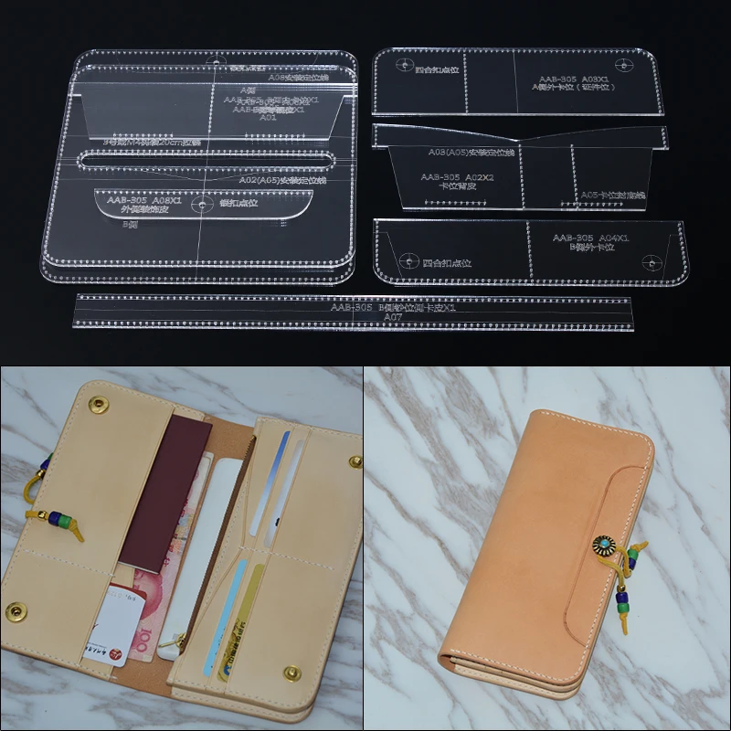 1Set DIY leather craft women man long wallet Durable Acrylic Leather Template 21*10*2cm
1Set DIY leather craft women man long wallet Durable Acrylic Leather Template 21*10*2cm