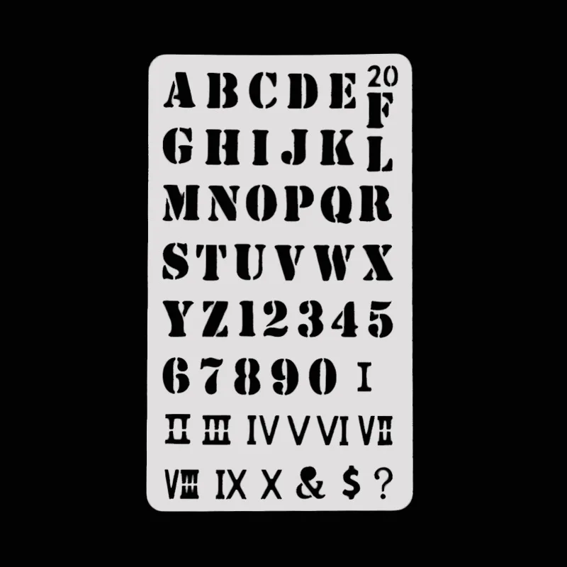 Letters pvc Layering Stencils for Diy scrapbook coloring,painting stencil,home decor diy etc. Product image
Letters pvc Layering Stencils for Diy scrapbook coloring,painting stencil,home decor diy etc. Product image
