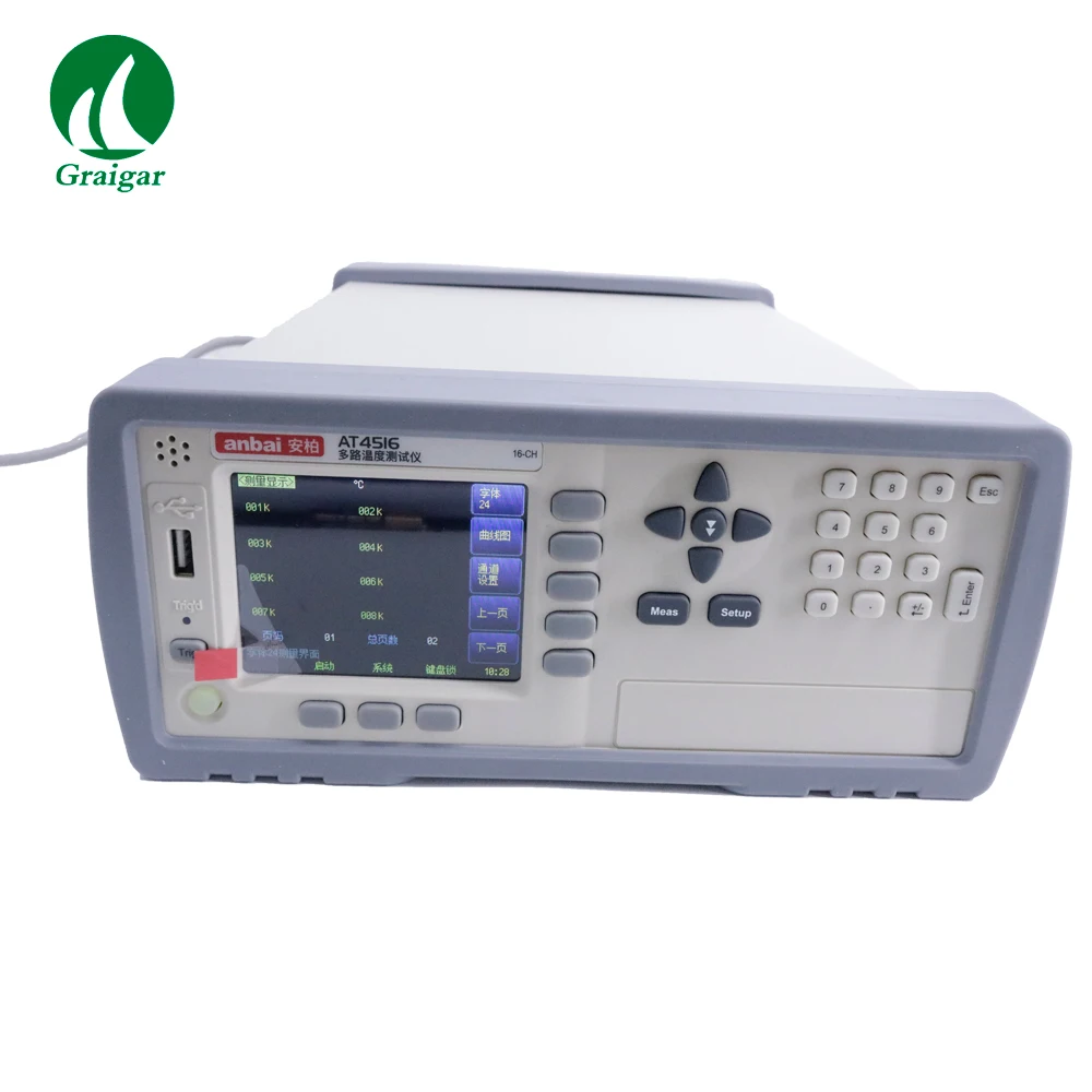 AT4516 Digital Thermometer TFT-LCD True-color LCD Display 16 Channels Data Logger
AT4516 Digital Thermometer TFT-LCD True-color LCD Display 16 Channels Data Logger