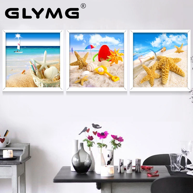 GLymg Diy Shaped Diamond Embroidery Round Drill Diamond Painting Cross Stitch Seaside Scenery Starfish Shells Beach Home Decor
GLymg Diy Shaped Diamond Embroidery Round Drill Diamond Painting Cross Stitch Seaside Scenery Starfish Shells Beach Home Decor