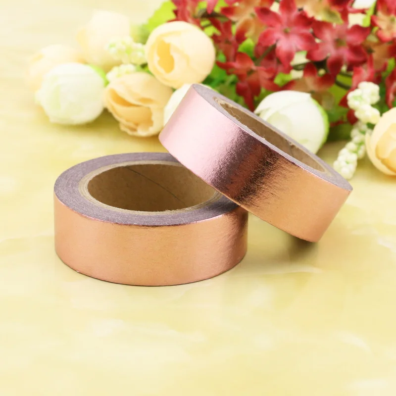 New rose gold Foil Washi Tape Quality Stationery Diy Tools Kawaii Scrapbook Paper Christmas decoration washi tape
New rose gold Foil Washi Tape Quality Stationery Diy Tools Kawaii Scrapbook Paper Christmas decoration washi tape