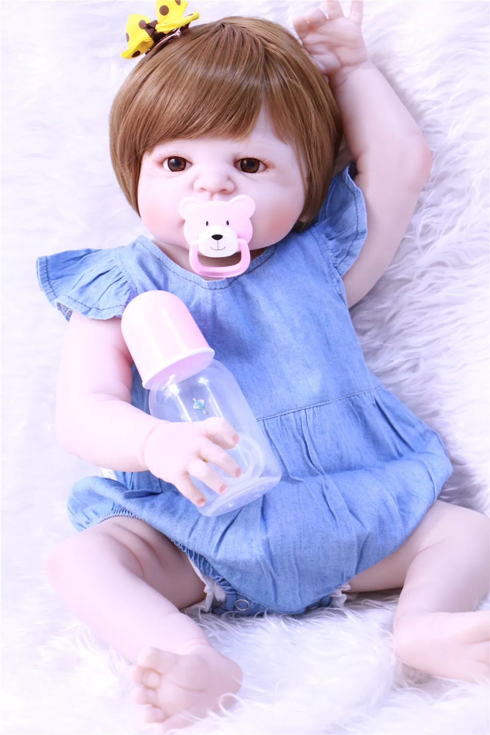 NPKCOLLECTION Full Silicone Reborn Baby Doll Toy Lifelike 55cm Newborn girl Babies 22inch wig princess kids birthday gifts
NPKCOLLECTION Full Silicone Reborn Baby Doll Toy Lifelike 55cm Newborn girl Babies 22inch wig princess kids birthday gifts