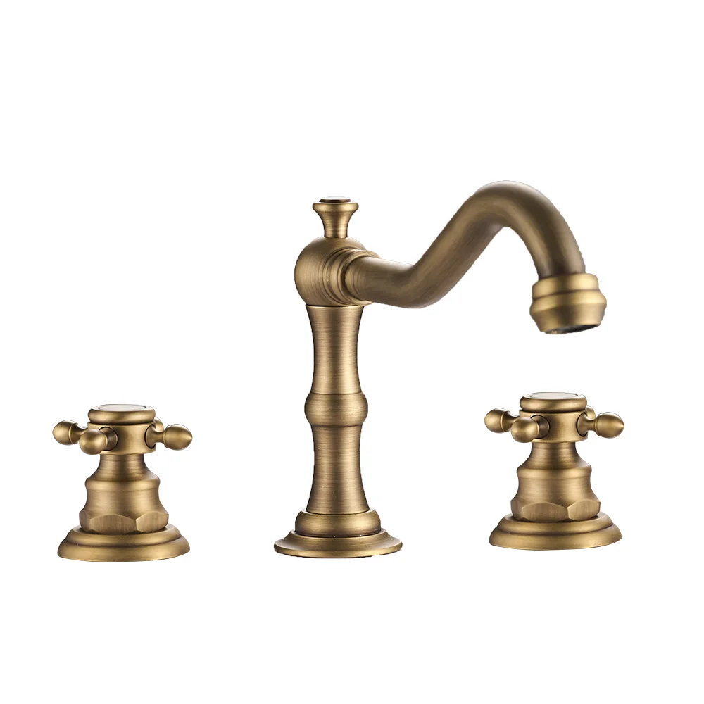 Basin Faucets total Brass Bathroom Sink Basin Mixer Tap Faucet 3 Pcs bronze Faucet Dual Handle Sink Mixer Taps three holes
Basin Faucets total Brass Bathroom Sink Basin Mixer Tap Faucet 3 Pcs bronze Faucet Dual Handle Sink Mixer Taps three holes