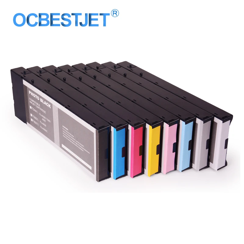 8Colors/Set T5448 T5651-T5659 T6148 T6061-T6069 Compatible Ink Cartridge Filled With Ink For Epson Stylus Pro 4800 4880 220ML/PC
8Colors/Set T5448 T5651-T5659 T6148 T6061-T6069 Compatible Ink Cartridge Filled With Ink For Epson Stylus Pro 4800 4880 220ML/PC