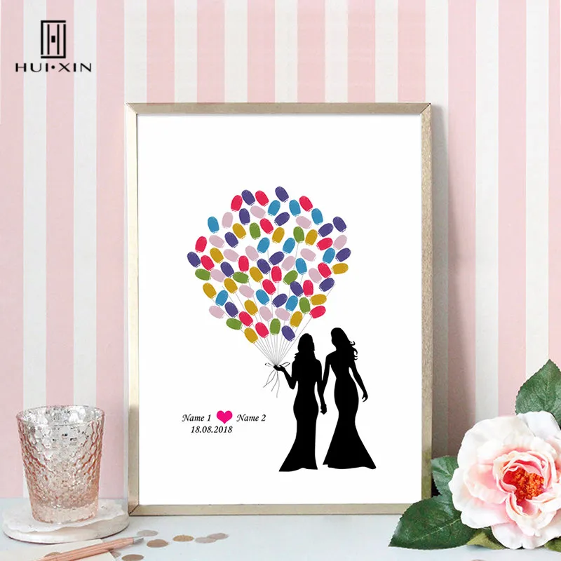 Female Lovers Free Custom Name Date Canvas Print Fingerprint Signature Guestbook For Gays Lesbian Wedding Anniversary Decoration
Female Lovers Free Custom Name Date Canvas Print Fingerprint Signature Guestbook For Gays Lesbian Wedding Anniversary Decoration