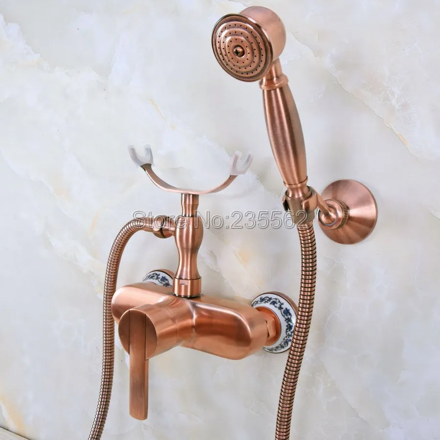 Antique Red Copper Bath Shower Faucets With Hand Sprayer Shower Head Bathroom Tap lna350
Antique Red Copper Bath Shower Faucets With Hand Sprayer Shower Head Bathroom Tap lna350