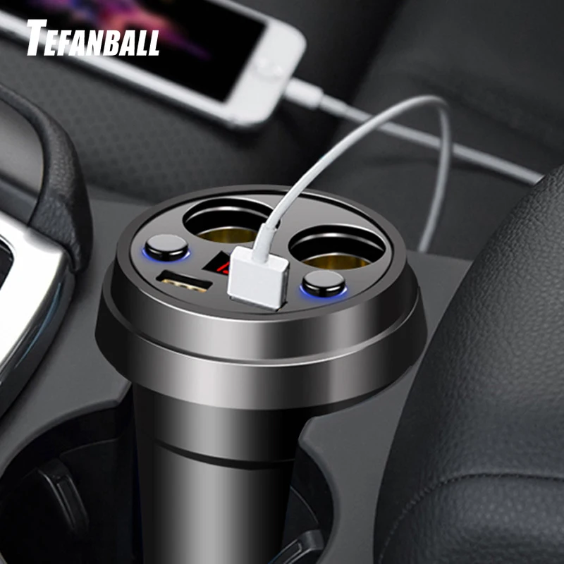 Car Charger Dual USB DC/5V 3.1A Cup Power Socket Adapter With Voltage LED Display Cigarette Lighter Mobile Phone Chargers
Car Charger Dual USB DC/5V 3.1A Cup Power Socket Adapter With Voltage LED Display Cigarette Lighter Mobile Phone Chargers