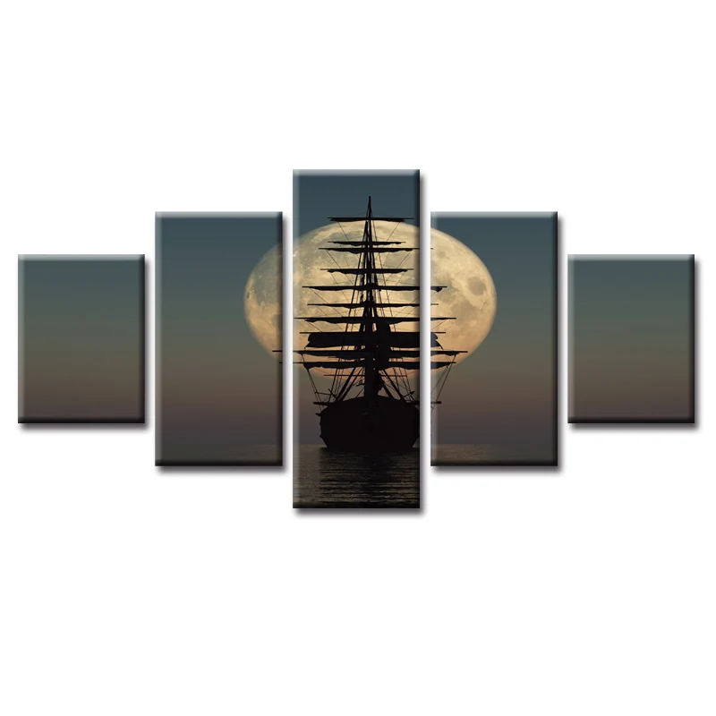 Top Wall Deocr Canvas Painting 5 Pcs Abstract sea bright moon Printed Oil Pictures Beauty In Home Living Room No Frame or framed
Top Wall Deocr Canvas Painting 5 Pcs Abstract sea bright moon Printed Oil Pictures Beauty In Home Living Room No Frame or framed