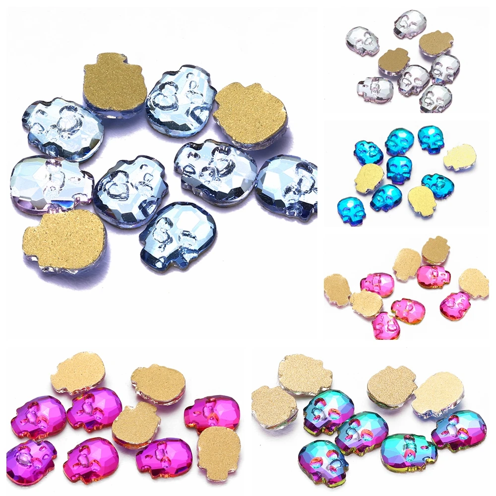 Nail Art Stone 50pcs Skull Head Design Glass Rhinestone For Nail Art Decorations Flatback Nail Stickers DIY Craft Art Stones
Nail Art Stone 50pcs Skull Head Design Glass Rhinestone For Nail Art Decorations Flatback Nail Stickers DIY Craft Art Stones