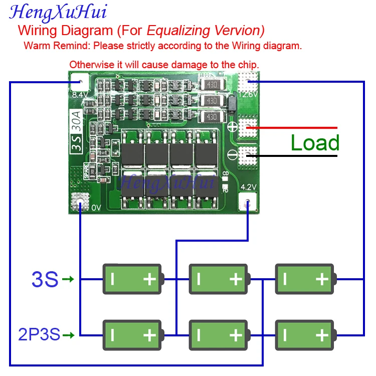 3S30A Lithium Power Battery Protection Board Drive Drill Motor 11.1V 12.6V PCB Board (Equalized Charging Optional)
3S30A Lithium Power Battery Protection Board Drive Drill Motor 11.1V 12.6V PCB Board (Equalized Charging Optional)