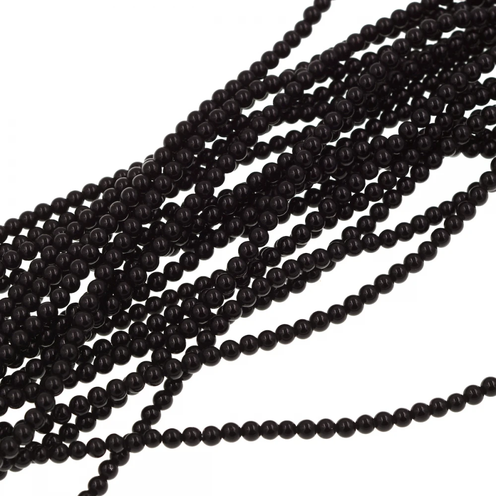 Круглые бусины из натурального черного оникса в полоску|round beads|stone roundround stone beads |