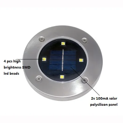 TAMPROAD Solar Underground Lamp Outdoor Lawn Yard LED Light Gutter Park Fence Backyard Garden Lamps Lighting 5 Colors Available | Освещение