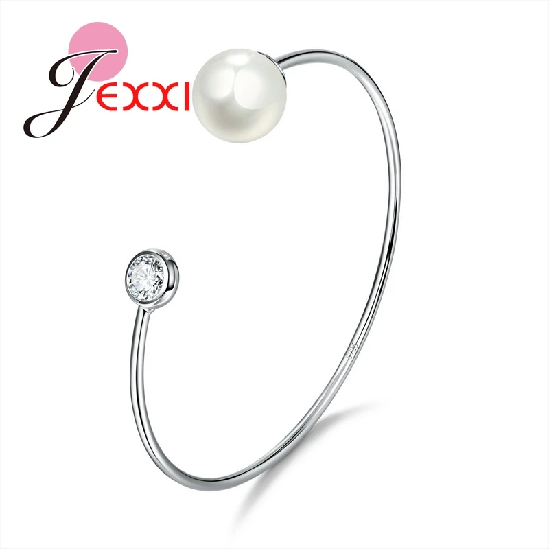 Free Shipping Women Jewelry Brand Design CZ 925 Sterling Silver Pearl Open Bangles Bracelets
Free Shipping Women Jewelry Brand Design CZ 925 Sterling Silver Pearl Open Bangles Bracelets