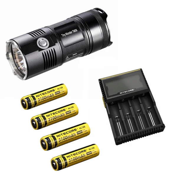 Nitecore TM06 3800 Lumens 4*CREE XM-L2 U2 LEDS TINY MONSTER + 4 x NL188 battery(3100mah) + Nitecore d4 charger
Nitecore TM06 3800 Lumens 4*CREE XM-L2 U2 LEDS TINY MONSTER + 4 x NL188 battery(3100mah) + Nitecore d4 charger