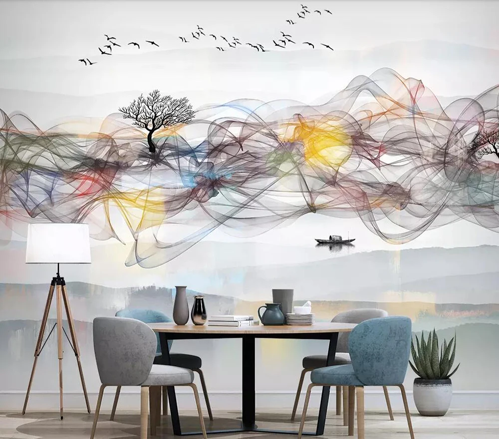 Custom mural 3D wallpaper abstract Chinese ink smoke bedroom living room background wall
Custom mural 3D wallpaper abstract Chinese ink smoke bedroom living room background wall