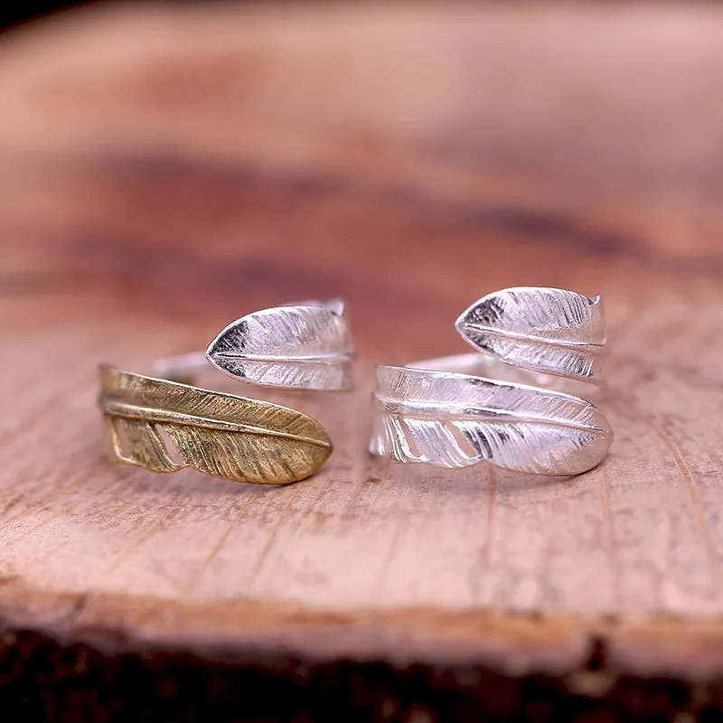 S925 Sterling Silver Fashion Retro Thai Silver Takahashi Goro Handmade Feather Men's And Women's Rings
S925 Sterling Silver Fashion Retro Thai Silver Takahashi Goro Handmade Feather Men's And Women's Rings