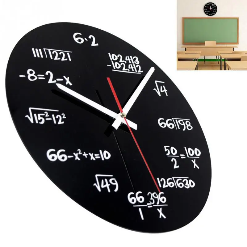 Matte Black Metal Mathematics Math Algebra Blackboard Pi Wall Clock Vintage 30cmX30cm Math Clock
Matte Black Metal Mathematics Math Algebra Blackboard Pi Wall Clock Vintage 30cmX30cm Math Clock