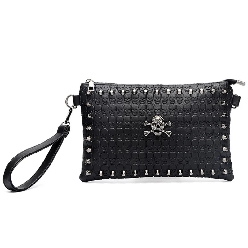JIEROTYX Punk Shoulder Bags Women Sexy Skull Embossing Clutch Bag Black Leather Gothic Rivet Flag Bag Female Handbags Dropship
JIEROTYX Punk Shoulder Bags Women Sexy Skull Embossing Clutch Bag Black Leather Gothic Rivet Flag Bag Female Handbags Dropship