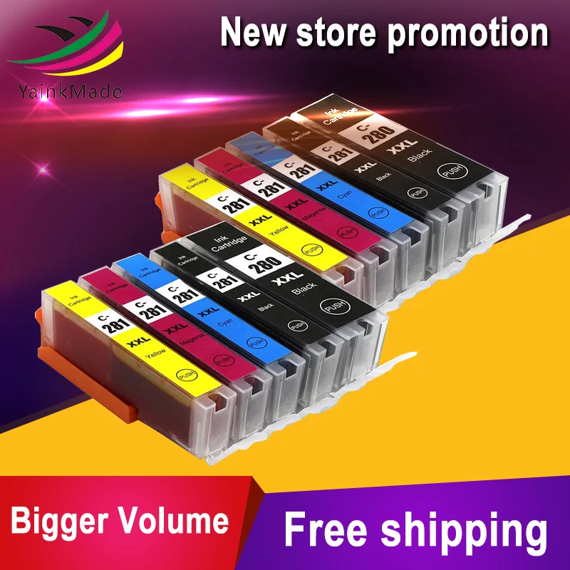 10PK Compatible pgi 280XXL cli 281XXL pgi280 ink cartridge replacement for Canon Pixma TR8520 TS6120 TS8120 TS9120 Printers
10PK Compatible pgi 280XXL cli 281XXL pgi280 ink cartridge replacement for Canon Pixma TR8520 TS6120 TS8120 TS9120 Printers