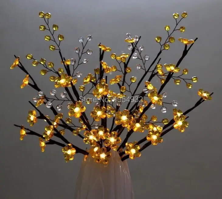 Светодиодная акриловая Цветочная ветка 20 "60LED с адаптером 3В + дополнительная 3 *