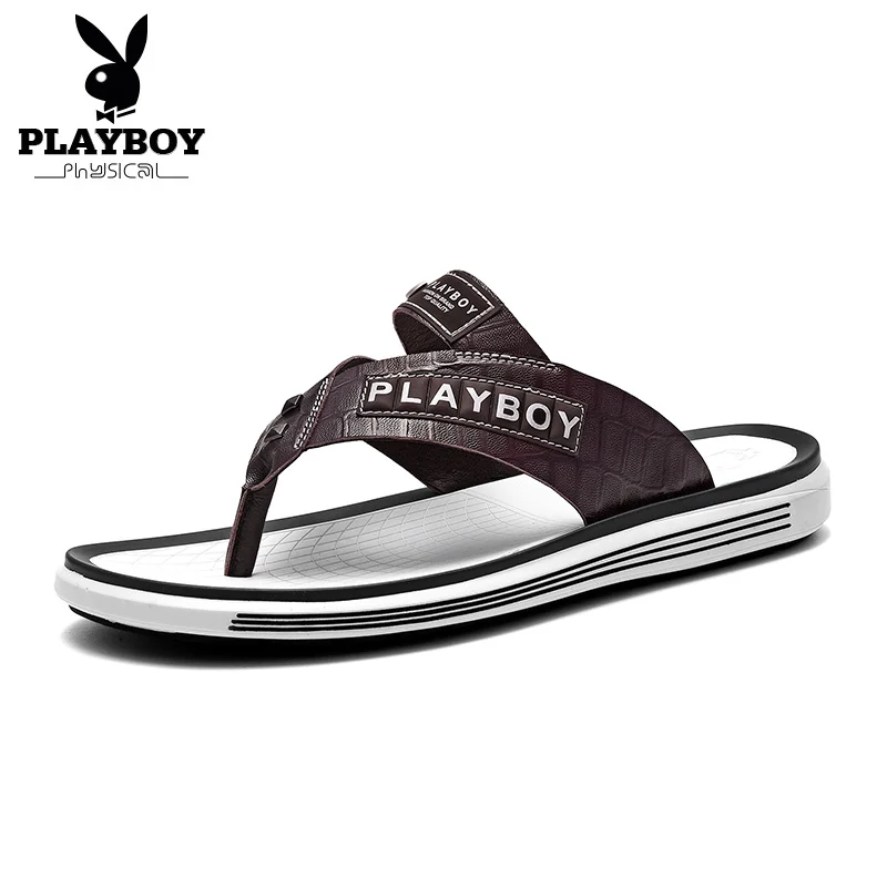 PLAYBOY New Flat With Beach Fashion Outside Men's Slippers Leisure Concise PU Leather Summer Flip Flops Sewing Men Shoes
PLAYBOY New Flat With Beach Fashion Outside Men's Slippers Leisure Concise PU Leather Summer Flip Flops Sewing Men Shoes