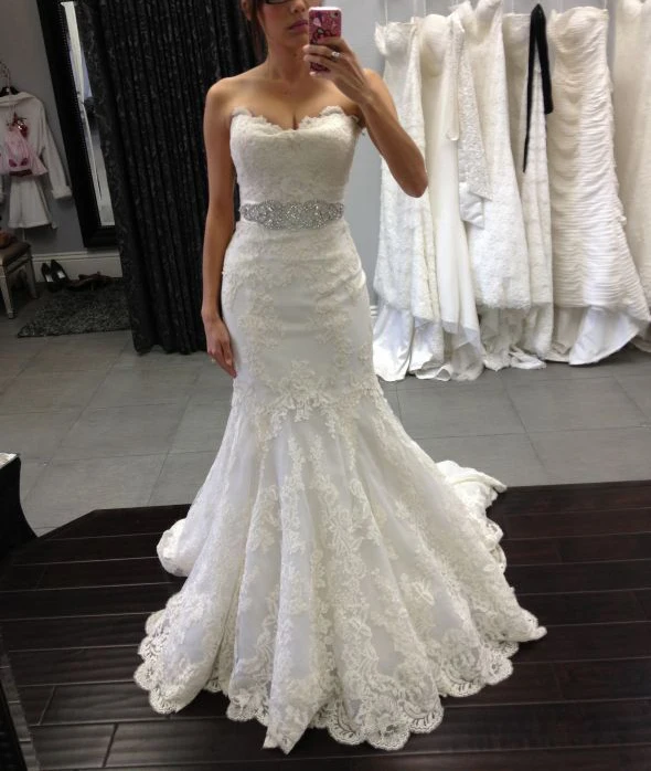 Sweetheart Mermaid Wedding Dress White Lace Appliques Robe De Mariee Tulle Beaded Flor Length Vestido De Noiva With Train 2019
Sweetheart Mermaid Wedding Dress White Lace Appliques Robe De Mariee Tulle Beaded Flor Length Vestido De Noiva With Train 2019