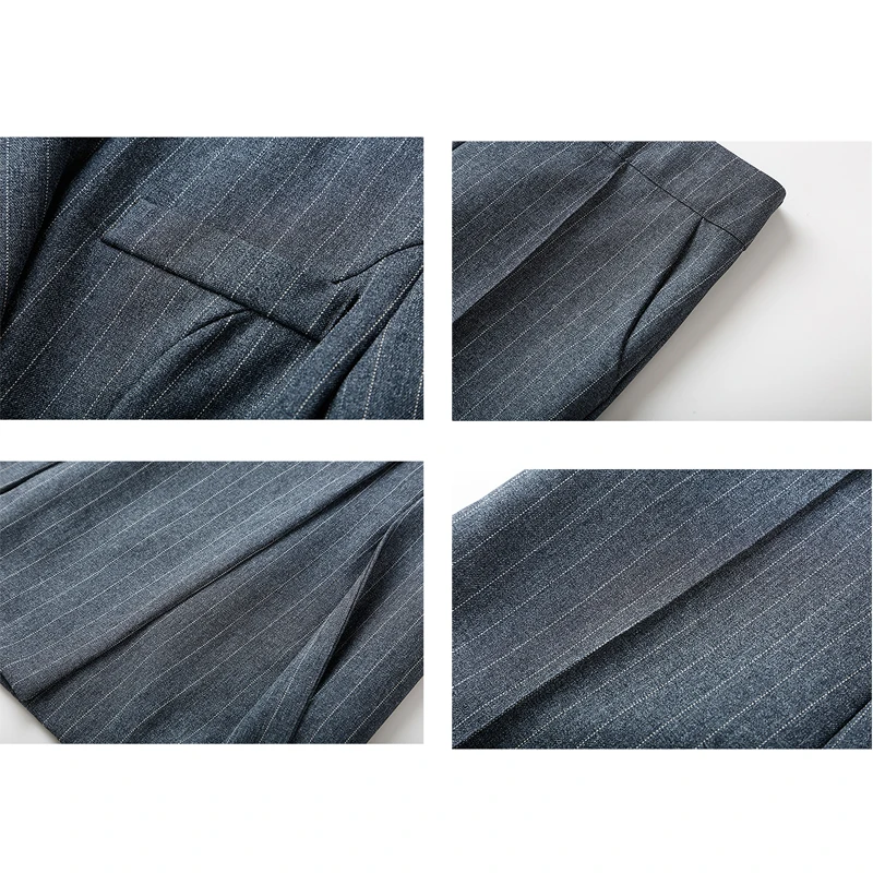2018 OL Style 2 Pieces Set Striped Women Pant Suit Sashes Side Split Blazer & Elastic Waist Pencil Pant Casual Female Suits
2018 OL Style 2 Pieces Set Striped Women Pant Suit Sashes Side Split Blazer & Elastic Waist Pencil Pant Casual Female Suits